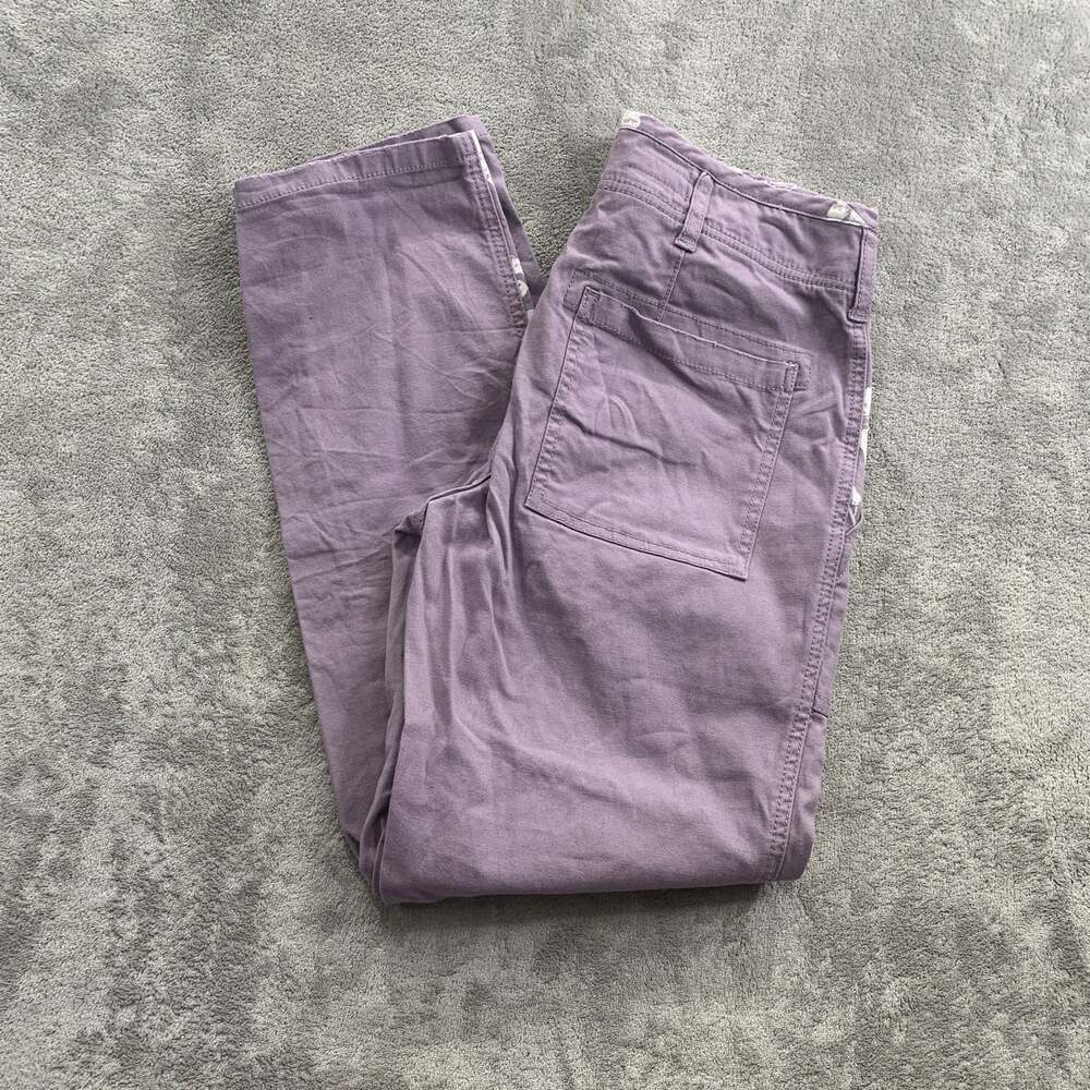 Anthropologie Pilcro The Wanderer Pants Womens 27x28 Purple Floral Print Utility